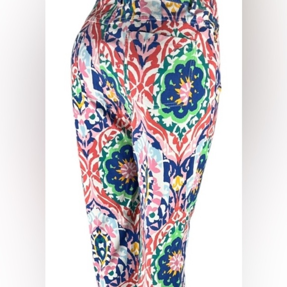 J. McLaughlin Red and Blue Trousers with floral Print Lexi - Picture 3 of 7